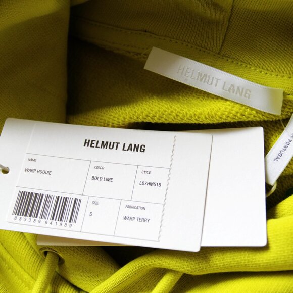 BNWT AW21 HELMUT LANG WRAP HOODIE BOLD LIME S - Picture 8 of 12